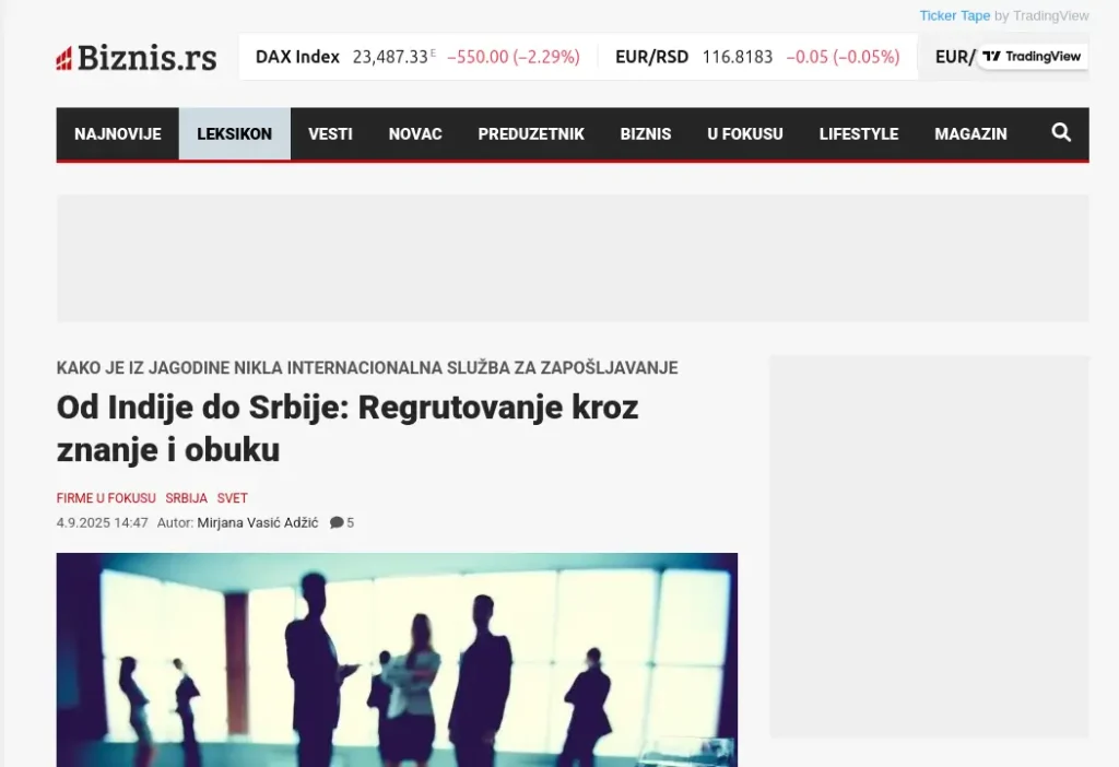 regrutovanje stranih radnika iz Indije